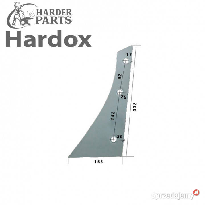 Pierś HARDOX 073257L części do pługa KVERNELAND Suwałki sprzedam