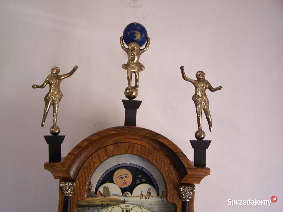 Zegar wiszący z fazami księżyca SBS Feintechnik Koszalin sprzedam