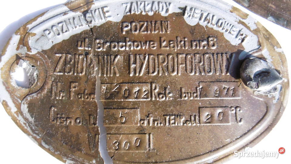 tablliczka znamionowa POZNAŃSKIE ZAKŁADY Namysłów