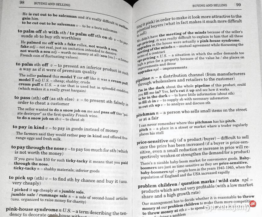 Business colloquialese Język potoczny biznesu Chełm sprzedam