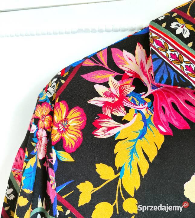 Koszula męska luźna M L czarna wzór orientalny Szczecin sprzedam