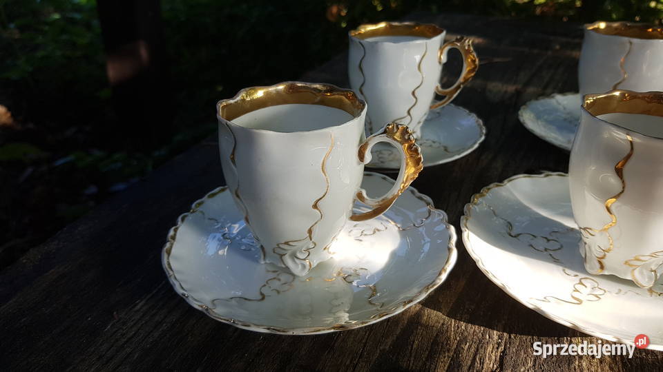 4 stare porcelanowe filiżanki Myszków