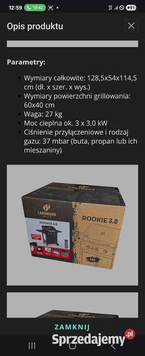 Grill gazowy nowy Grille gazowe sprzedam