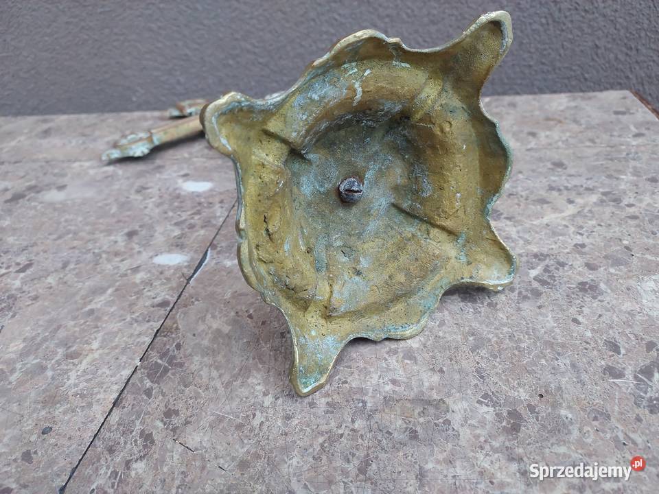 6 Stary krzyż krucyfiks stojący mosiądz 40 Antyki Tczew