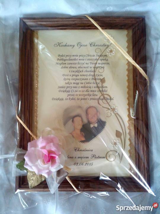 Podziękowania rodzicówchrzestnych Rękodzieło Łuków