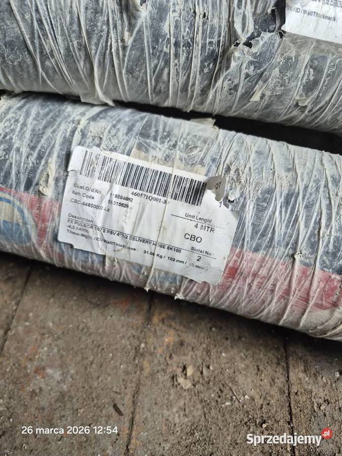 Wąż węże do pompowania betonu Rok produkcji 2025 Władysławowo
