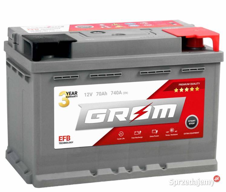 Akumulator 70Ah 740A Grom EFB startstop P Akumulatory Kościerzyna