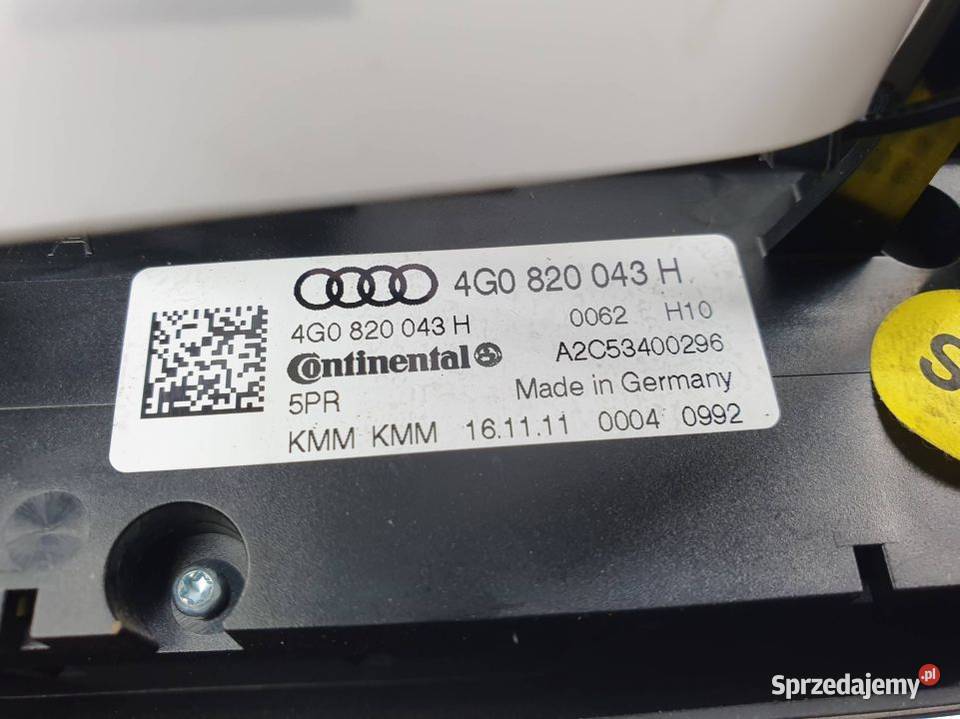 PANEL KLIMATYZACJI AUDI A6 C7 4G0820043H Lipno