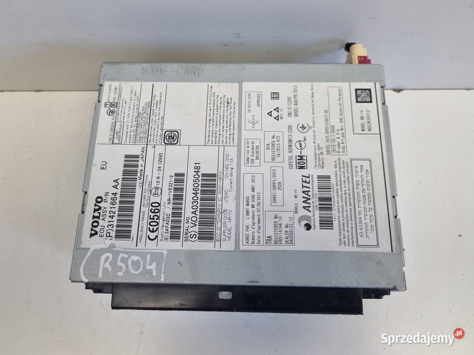 RADIO Volvo S60 II V60 I V40 II 31421664AA Sprzęt audio fabryczny Rudka