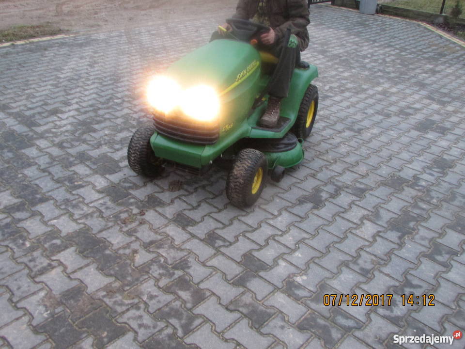 John Deere traktorek kosiarka LT166 MULCZER mazowieckie Hołubla