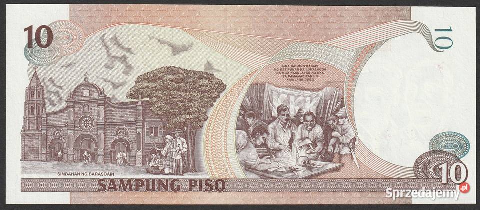 FILIPINY 10 PISO 2001 MABINI STAN BANKOWY UNC Łódź
