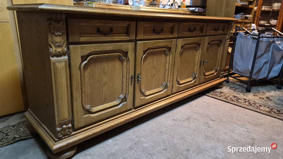 Duża komoda dębowa rzeźbiona dąb rustykalny 57cm kujawsko-pomorskie Sypniewo