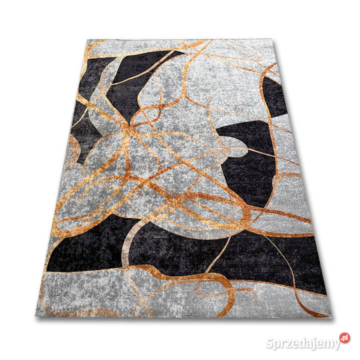 NOWOCZESNY DYWAN 130X190 PRINT 375801 CIENKI szary