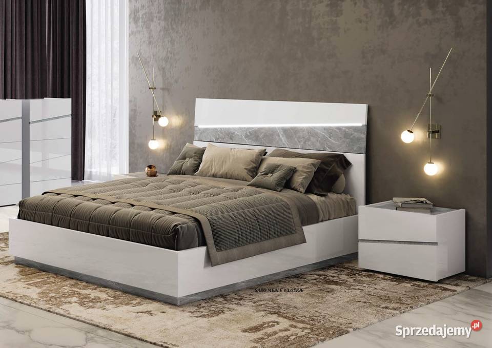 Łóżko 200 Kolekcja Elba 167 białe WYPRZEDAŻ Przemyśl