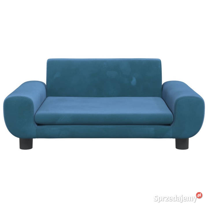 Sofa dzieci niebieska 70x45x33 aksamit WM3196386 Warszawa