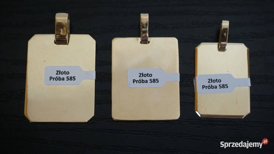 ZŁOTY WISIOREK ZAWIESZKA BLACHA NIEŚMIERTELNIK Wisiorki Warszawa sprzedam
