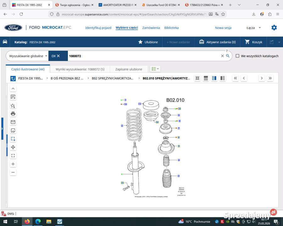 108807296FX18045KE Amortyzator przód FIESTA DX Kraków