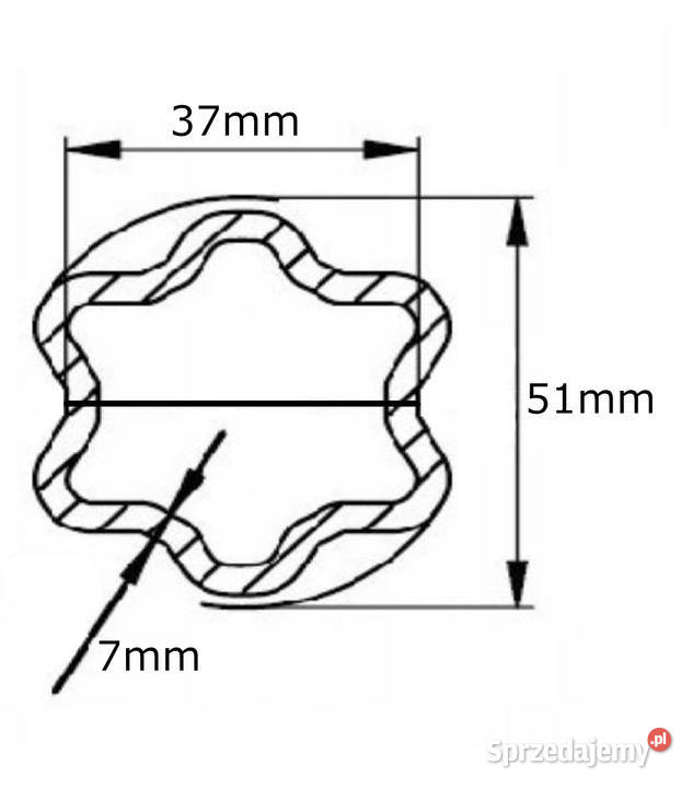 Rura WOM gwiazda X 5137 mm 60 TS510X60