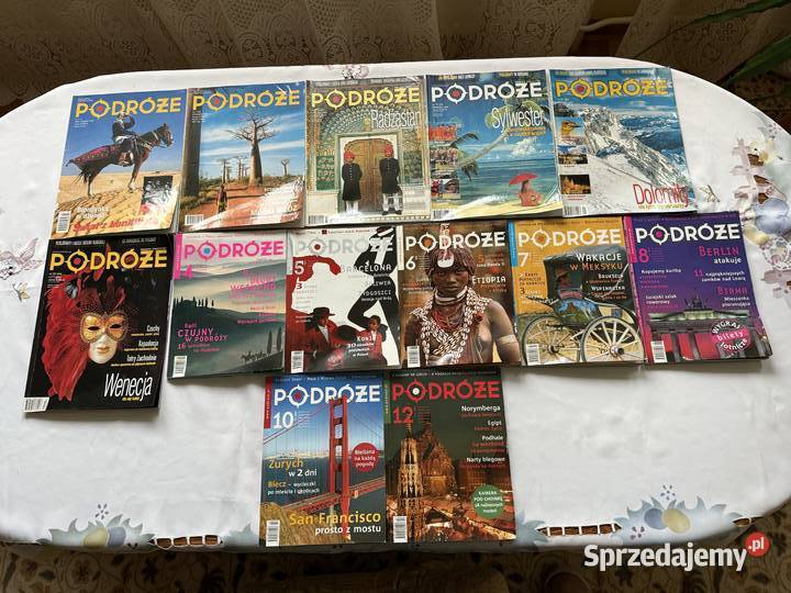13 egzemplarzy miesiecznika PODROZE1 z lat Lublin sprzedam