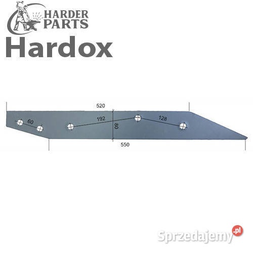 Płoza długa HARDOX 27240401/L części do pługa RABEWERK