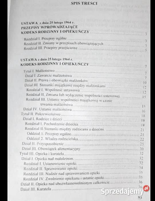 Kodeks rodzinny i opiekuńczy Jerzy Stachowicz Chełm sprzedam