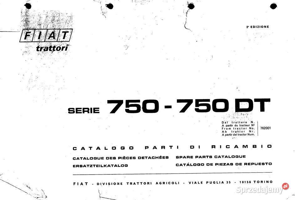 Fiat 670 670DT 750 750DT katalog częsci Kielce