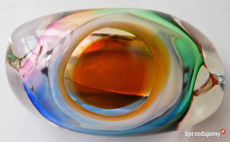 Wazon i popielniczka szkło kryształ Bohemia Lublin