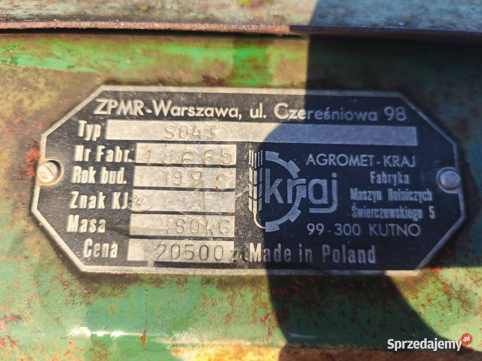Siewnik zbożowy poznaniak S043 nieuszkodzony