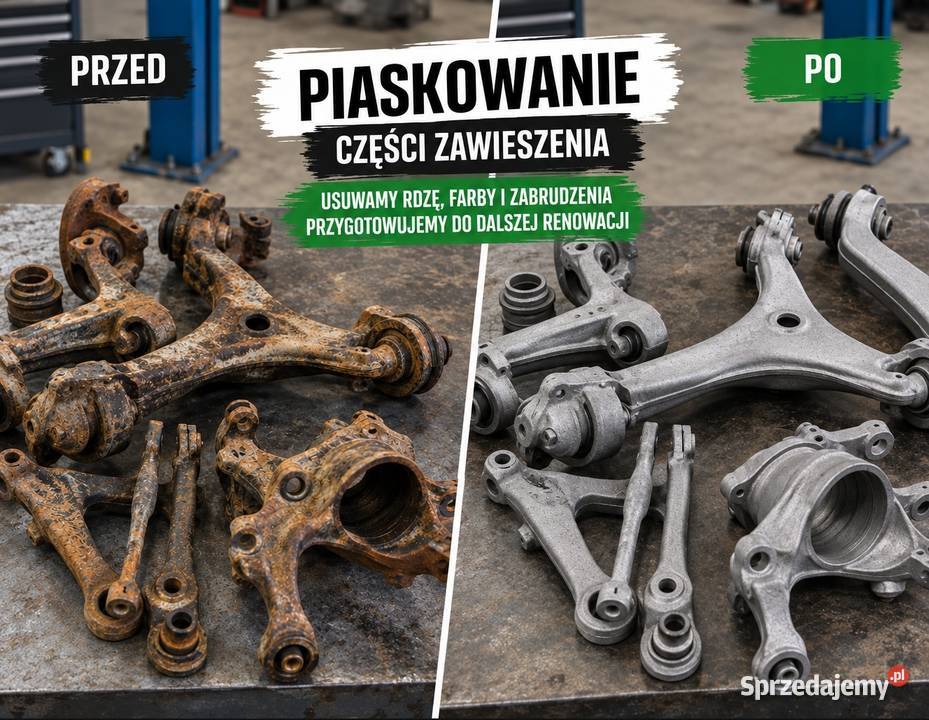 Oczyszczanie części zawieszenia z rdzy i farby podlaskie Augustów