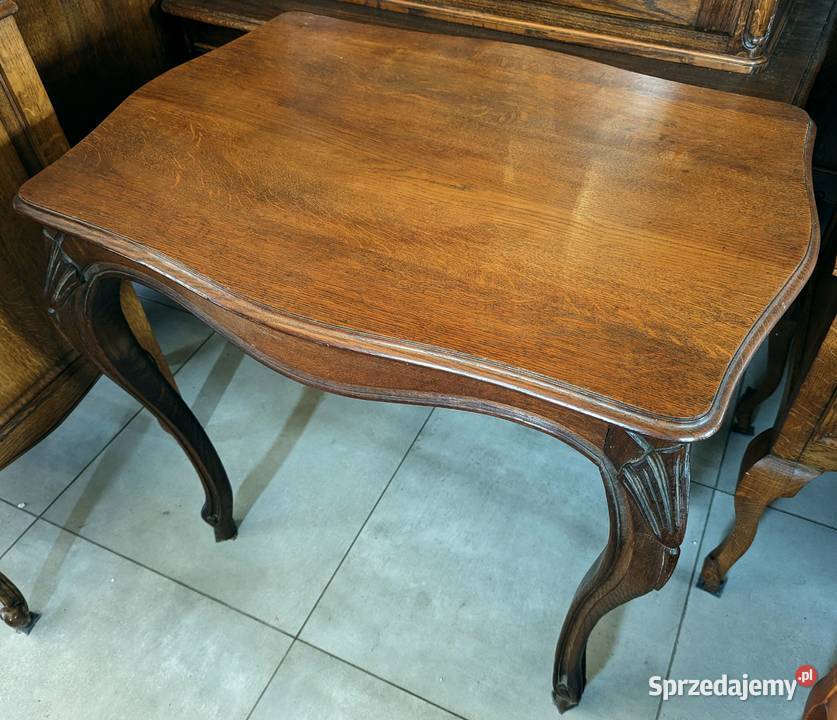 Piękny nieduży stół ludwikowski dąbsklep Dąbrowa