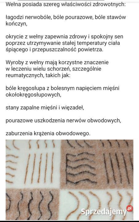 Narzutakoc wełniany Okazyjnie Rozmiar 200x220 Koce i narzuty