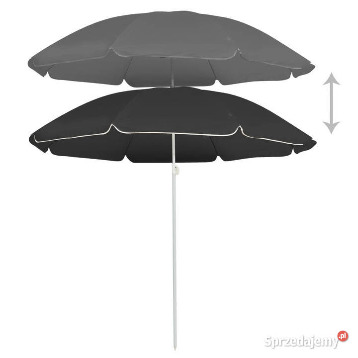Parasol ogrodowy na stalowym słupku antracytowy Warszawa