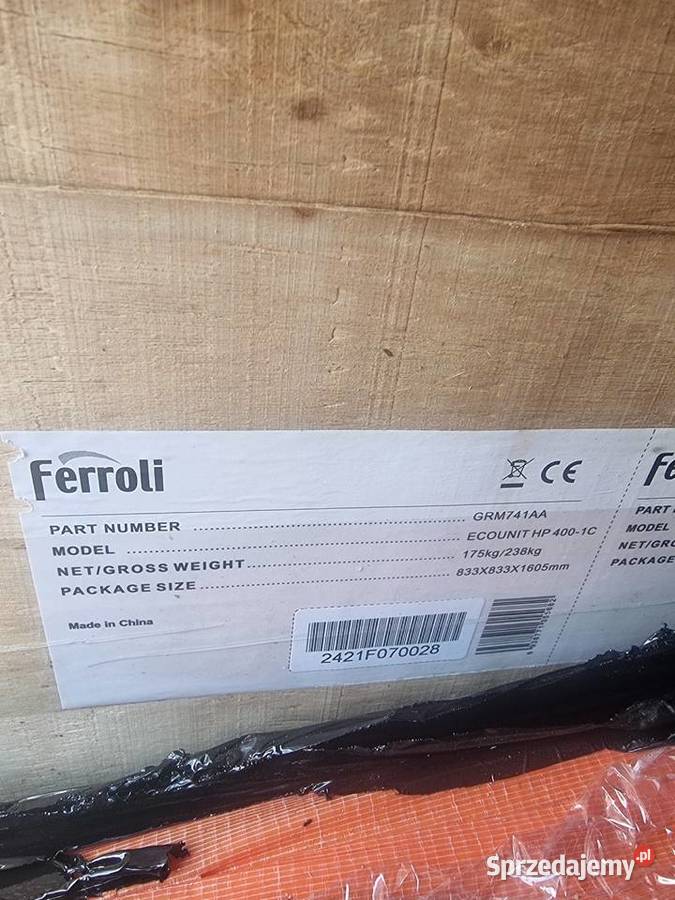Ferroli ECOUNIT HP 4001C 400L NOWY oryginalnie Strzelce Opolskie