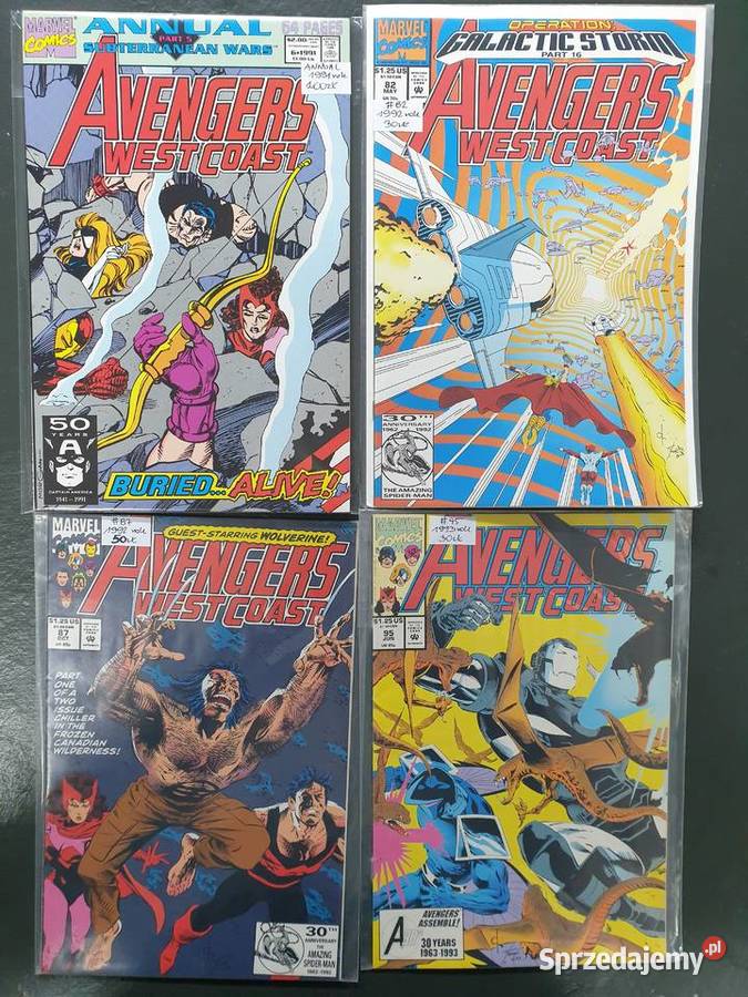 Avengers West Coast 4 oryginalne komiksy Marvel Amerykańskie Gdynia