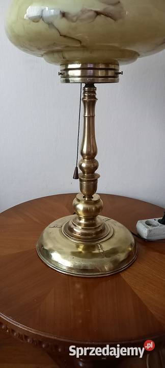 Piękna mosiężna lampa w stylu Art Deco duży Skierniewice