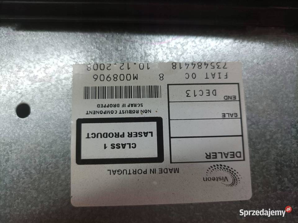 RADIO 735484418 Fiat Bravo II 20072014 Rok produkcji 2009