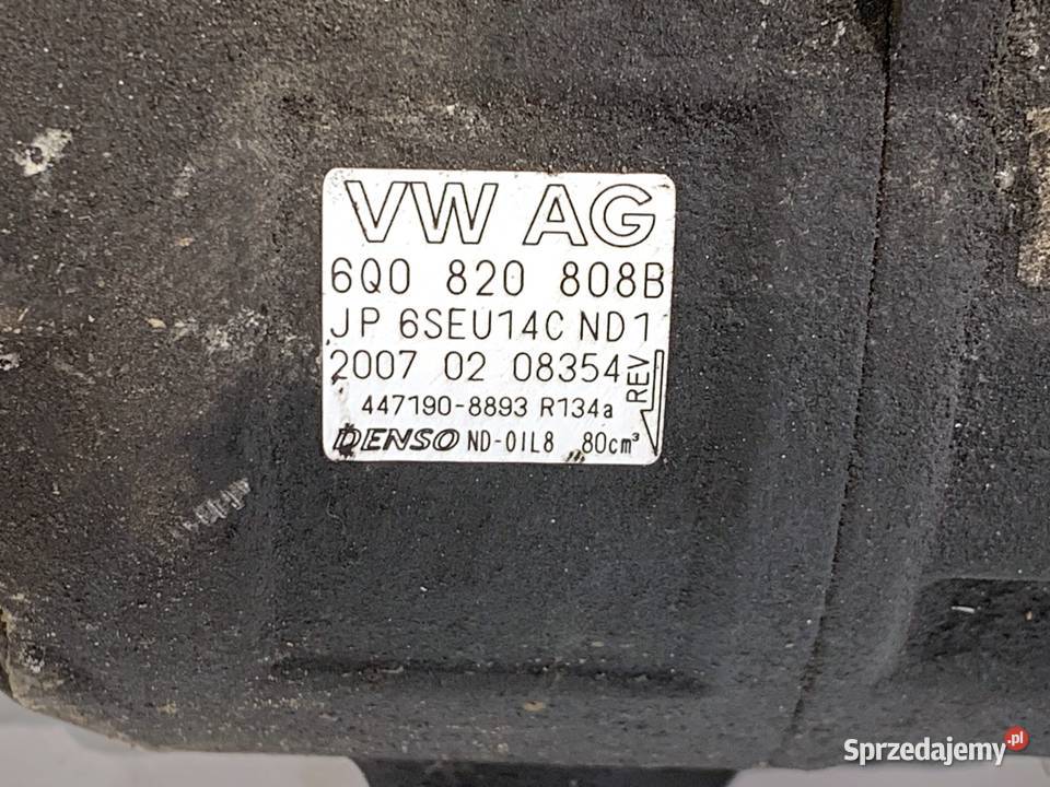 SPRĘŻARKA KLIMATYZACJI SKODA ROOMSTER 6Q0820808B