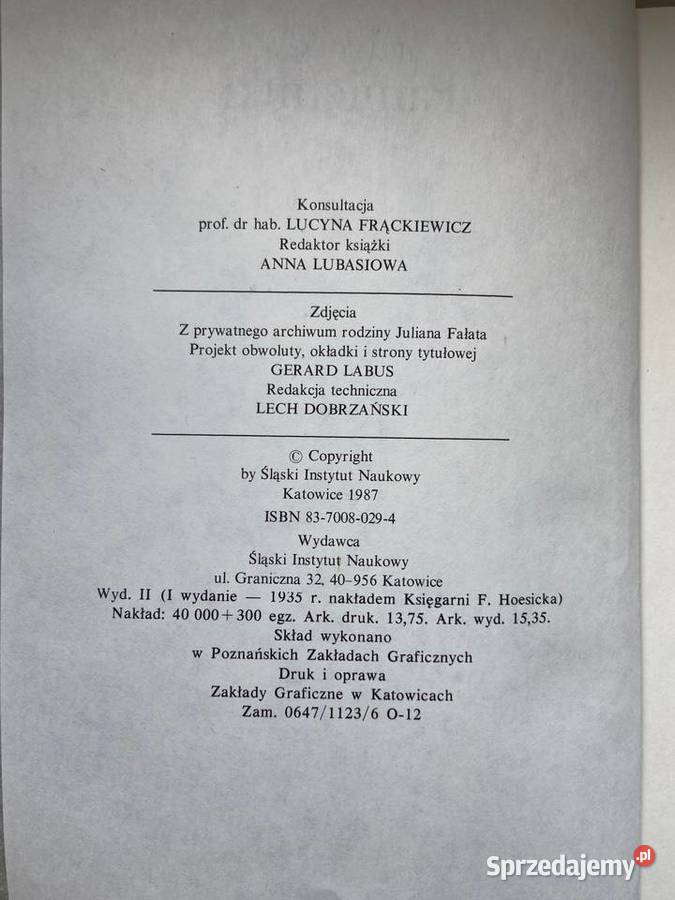 Julian Fałat Pamiętniki miękka Katowice