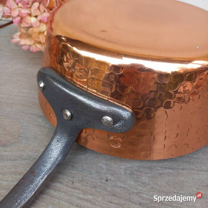 Profesjonalna miedziana patelnia stożkowa poj 3