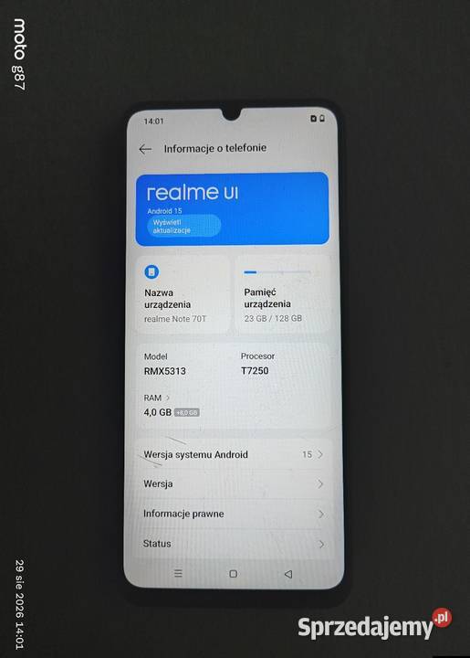 Realme Note 70T 4128 GB Android 15 Kudowa-Zdrój