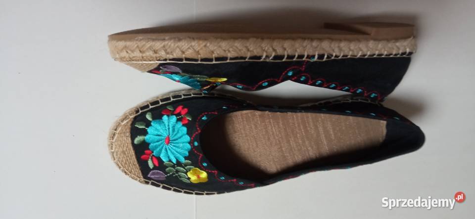 Modne espadryle buty czarne Nowe 365 Nowy Sącz