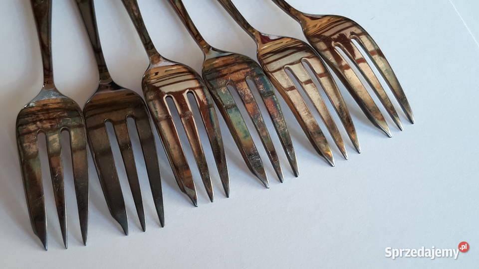 Posrebrzane widelczyki deserowe wz ANGIELSKI Dąbrowa Górnicza