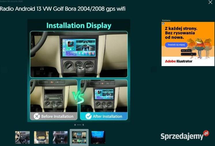 Radio Android 13 VW Golf Bora 20042008 gps wifi śląskie Ożarowice