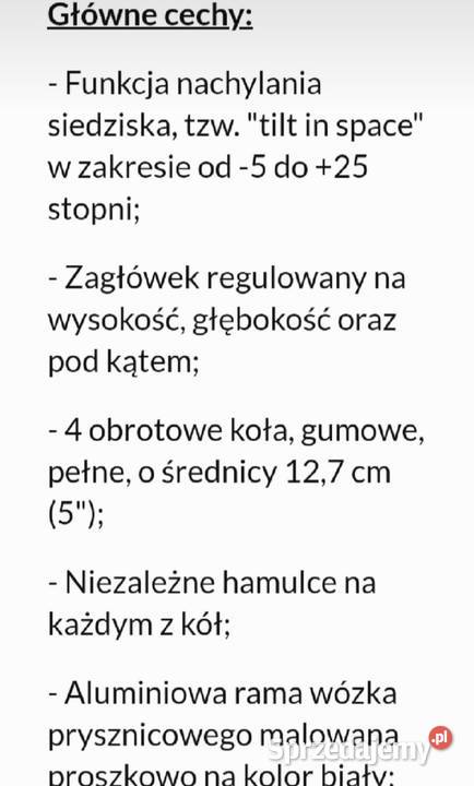Komfortowy wózek inwalidzki toaletowokąpielowy zachodniopomorskie Szczecin sprzedam