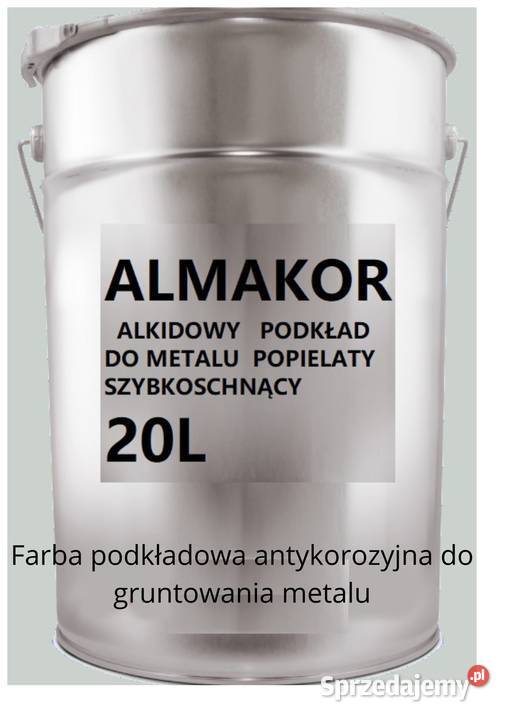 Farba podkładowa do metalu minia popielata 20L Stalowa Wola sprzedam