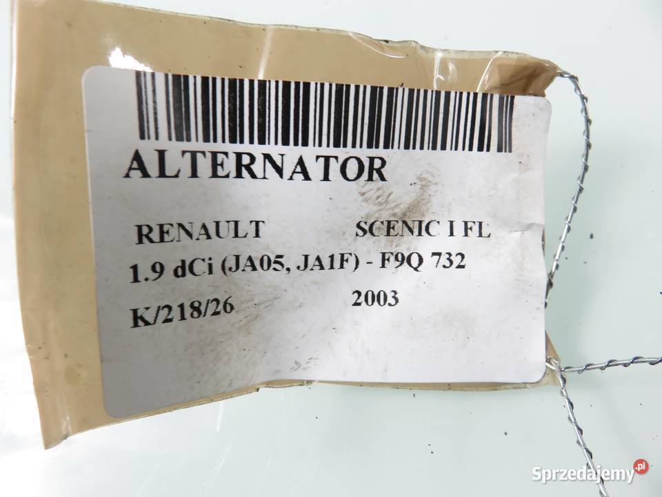 ALTERNATOR RENAULT SCENIC I FL 19 dCi 8200054588