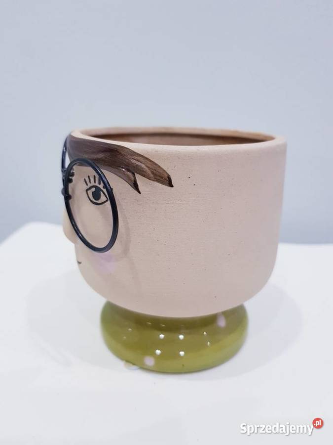 Ceramiczna osłonka na doniczkę sukulenta Dąbrowa Górnicza