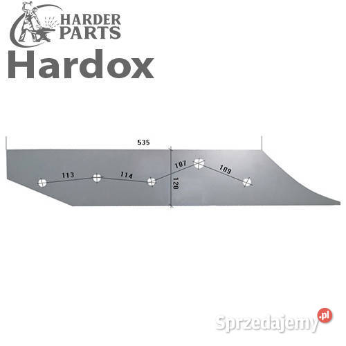 Płoza długa HARDOX 1498ZL części do pługa Suwałki