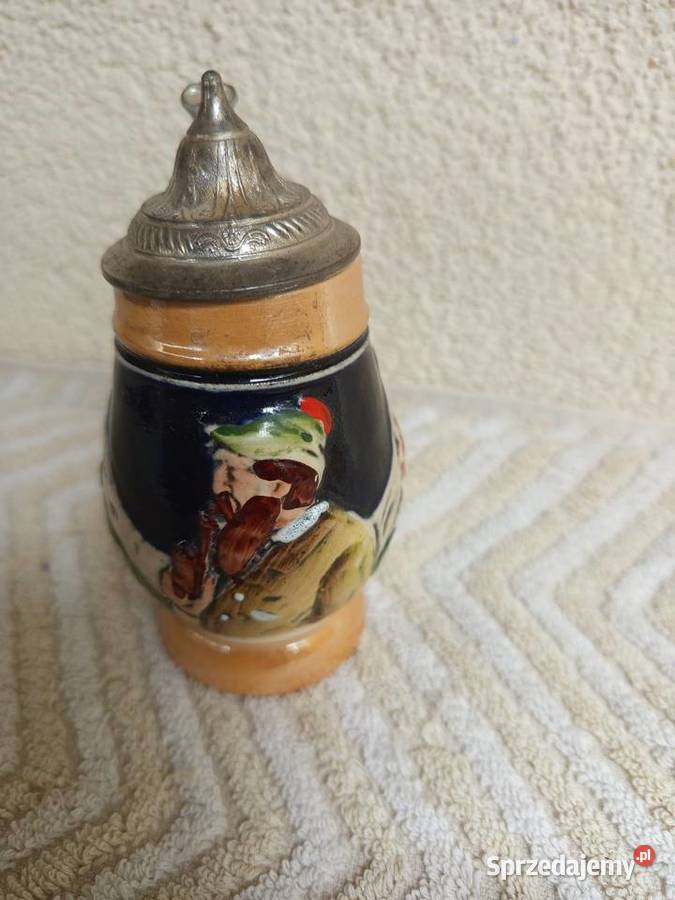 Bawarski kufel ceramiczny z aluminiowym Warszawa