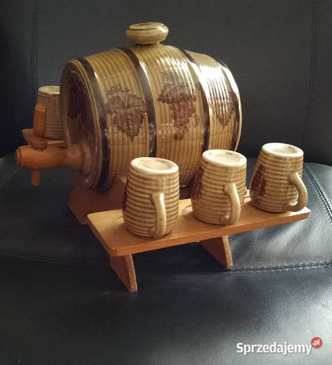 Beczka Vintage na stojaku z kufelkami Nakło nad Notecią sprzedam